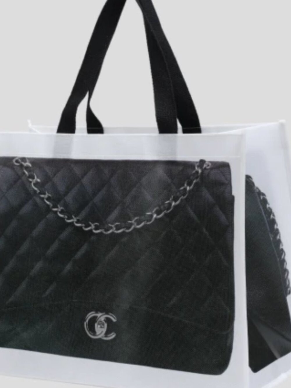 Designer Inspired Fun Grocery Bag Tote CC NEW